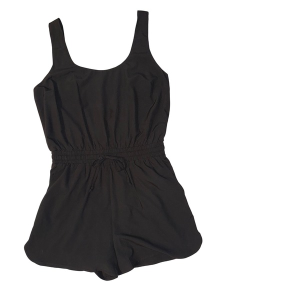 Wishlist Black Athletic Drawstring Romper‎ Medium NEW - Picture 2 of 7